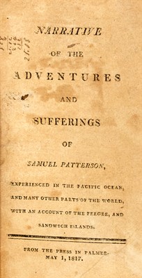 Lot 1078 - PATTERSON, SAMUEL Narrative of the Adventures...