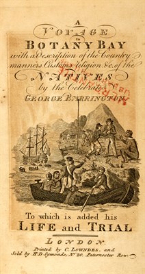 Lot 1069 - BARRINGTON, GEORGE A Voyage to Botany Bay with...