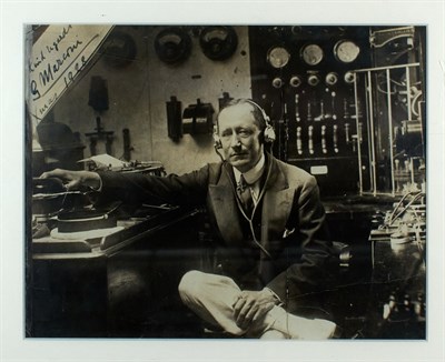 Lot 1066 - MARCONI, GUGLIELMO Vintage photograph...