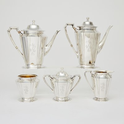 Lot 1170 - American Sterling Silver Five-Piece Tea and Coffee Service