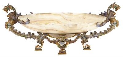 Lot 258 - French Gilt-Metal, Champlevé Enamel and Onyx...