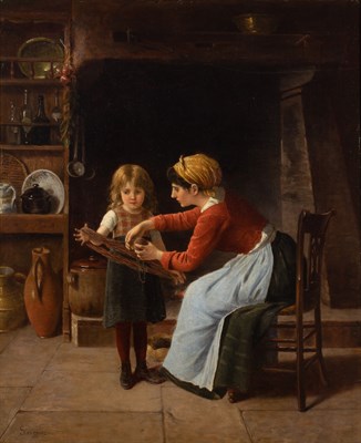 Lot 1 - Paul Seignac French, 1826-1904 Mother and...