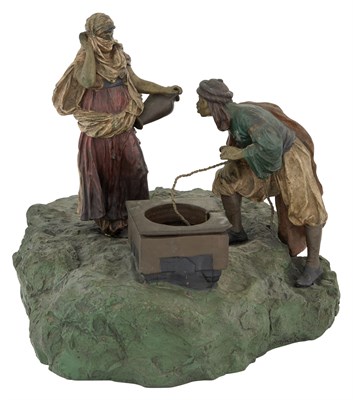 Lot 259 - Austrian Cold Painted Orientalist Bronze Group...