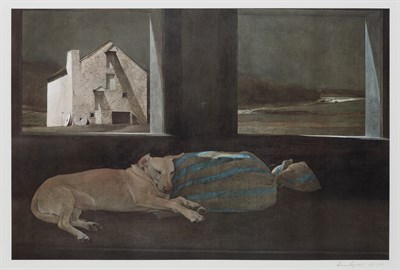 Lot 203 - Andrew Wyeth NIGHT SLEEPER Color collotype,...
