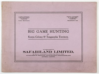 Lot 15 - [AFRICA-HUNTING] Big Game Hunting in Kenya...