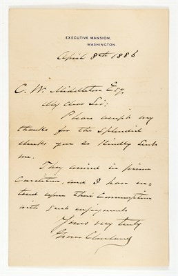 Lot 41 - [DUCK-HUNTING] CLEVELAND, GROVER, as President....
