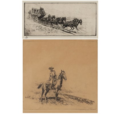 Lot 14 - Edward Borein (1872-1945) TRAIL BOSS; THE...