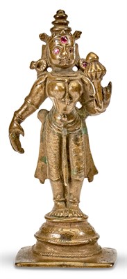 Lot 1264 - An Indian Standing Bronze Deity 18th-19th...