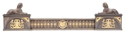 Lot 213 - Empire Style Gilt and Patinated Bronze Fire...