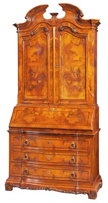 Lot 137 - Continental Baroque Style Figured Walnut...