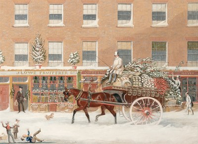 Lot 99 - James Pollard English, 1792-1867 Christmas in...