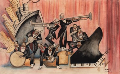 Lot 14 - Paul Colin French, 1892-1985 Jazz Band Signed...