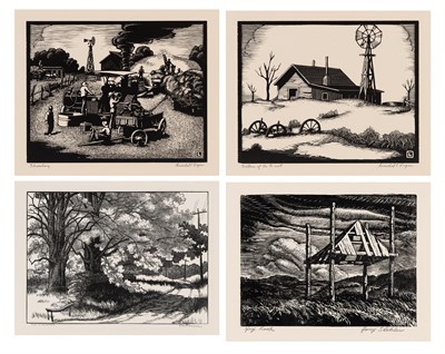 Lot 73 - Herschel Logan (1901-1987) THRESHING; VICTIM...