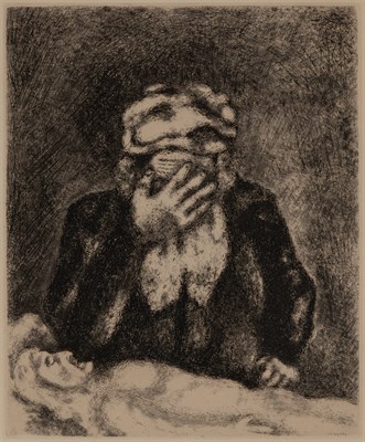 Lot 73 - Marc Chagall (1887-1985) ABRAHAM MOURNING FOR...