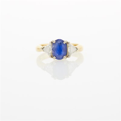 Lot 1049 - Gold, Sapphire and Diamond Ring