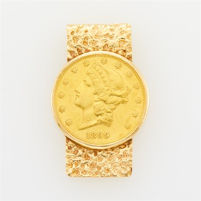 Lot 1149 - Gold and Gold Coin Money Clip
