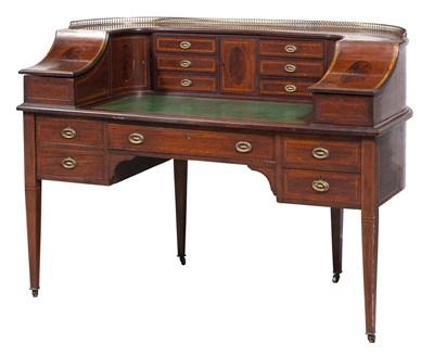 Lot 181 - George III Style Inlaid Mahogany Carlton House...
