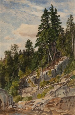 Lot 45 - Samuel Colman American, 1832-1920 Study of...