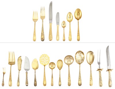 Lot 165 - Set of S. Kirk & Son Sterling Silver Gilt Old...