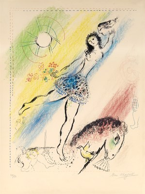 Lot 30 - Marc Chagall (1887-1985) L'ÉCUYÈRE (MOURLOT...