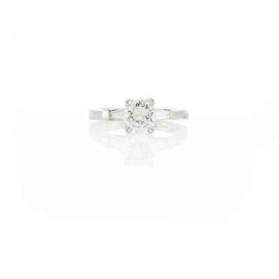Lot 1076 - Platinum and Diamond Ring