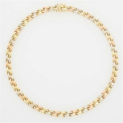 Lot 1215 - Tricolor Gold Necklace