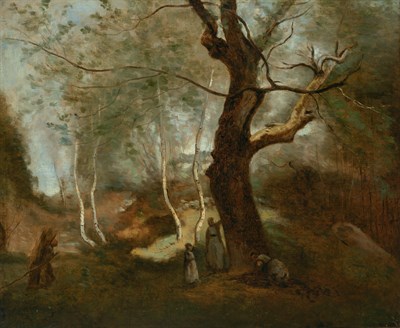 Lot 3 - Manner of Corot Fontainebleau Remnants of a...