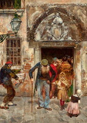 Lot 5 - Oreste Da Molin Italian, 1856-1921 Leaving...