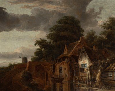 Lot 8 - Dutch School 18th/19th Century Houses along a...