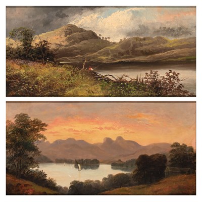 Lot 9 - British School 19th Century (i) Landscape at...