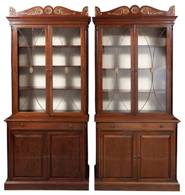 Lot 697 - Pair of Regency Style Rosewood-Grained and...