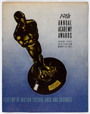 Lot 26 - [ACADEMY AWARDS] Program for the 19th Annual...