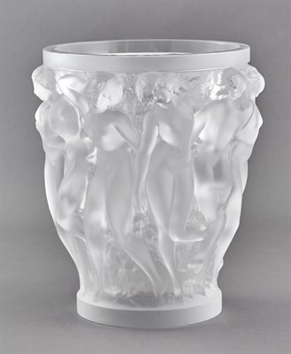Lot 304 - Lalique Molded Glass Bacchantes Vase Modern In...