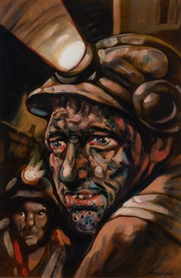 Lot 71 - Peter Howson Scottish, b. 1958 Head of a Miner...