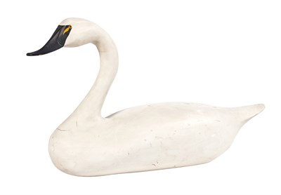 Lot 221 - Painted and Carved Chesapeake Swan Decoy...