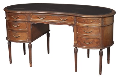 Lot 183 - Neoclassical Style Walnut Kidney-Shaped...