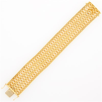 Lot 34 - Wide Gold Bracelet