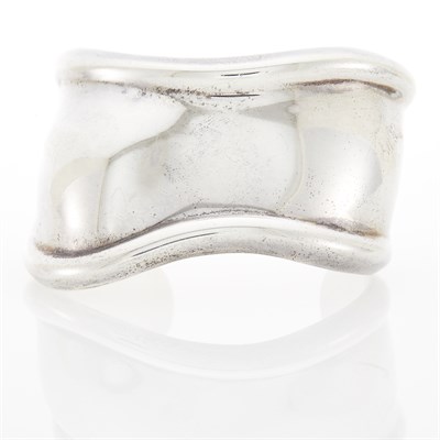 Lot 1001 - Tiffany & Co., Elsa Peretti Silver 'Bone' Cuff Bangle Bracelet