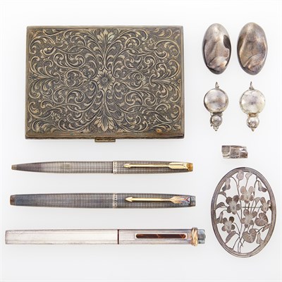 Lot 1238 - Group of Silver Jewelry and Accessories
