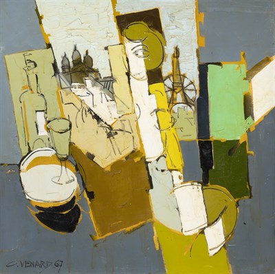 Lot 1078 - Claude Venard French, 1913-1999 Seated Nude...