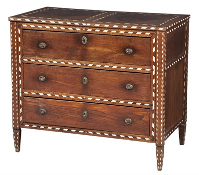 Lot 124 - Middle Eastern Bone-Inlaid Hardwood Chest of...