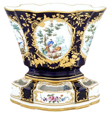 Lot 34 - Vincennes Porcelain Fond Bleu Lapis Jardinière...