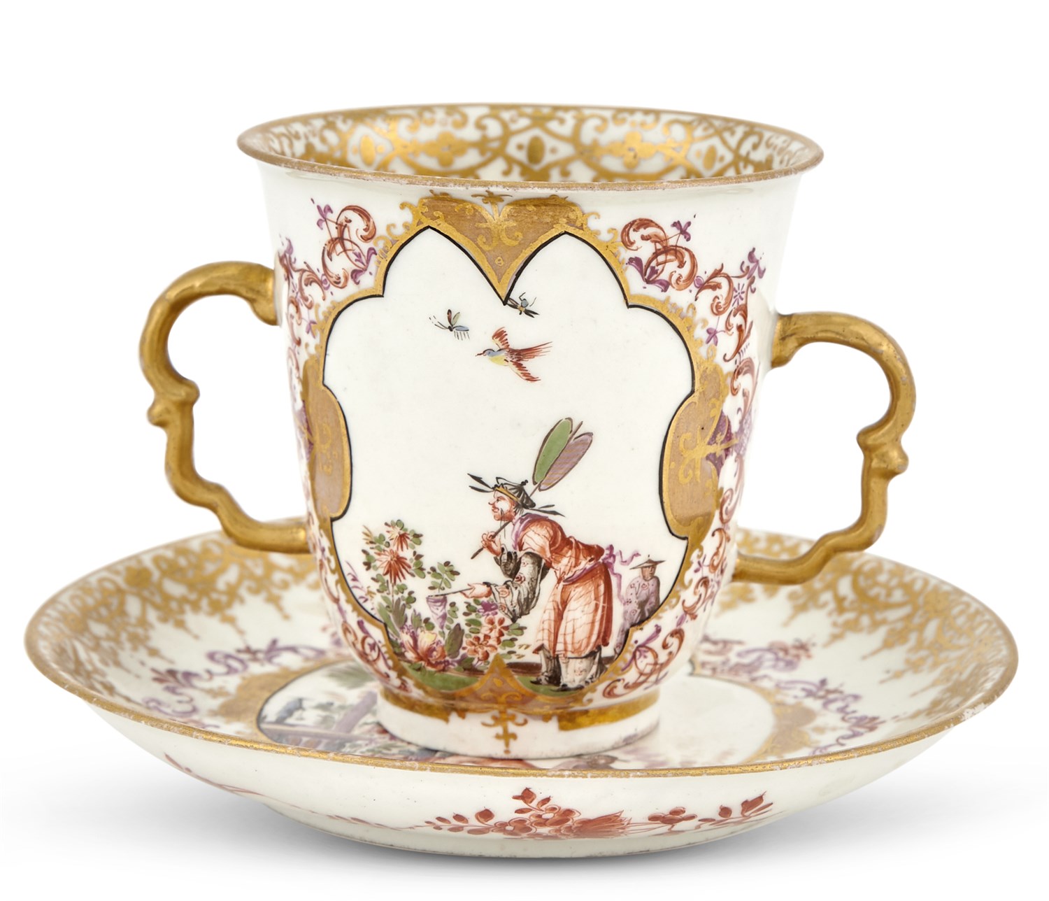 Lot 8 - Meissen Porcelain Two-Handled Chinoiserie...