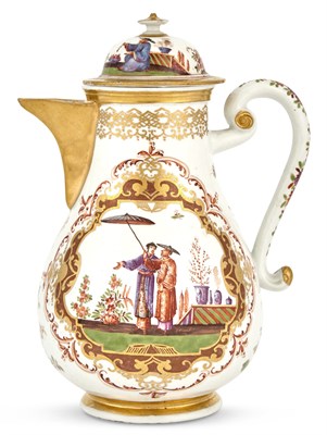 Lot 9 - Meissen Porcelain Chinoiserie Coffee Pot and...
