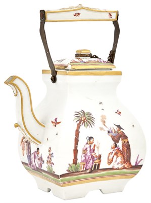 Lot 10 - Meissen Porcelain Chinoiserie Tea Kettle and...