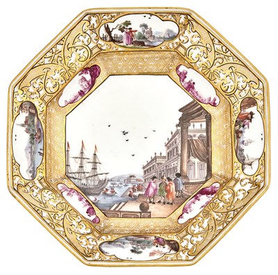 Lot 17 - Meissen Porcelain Small Octagonal Plate from...