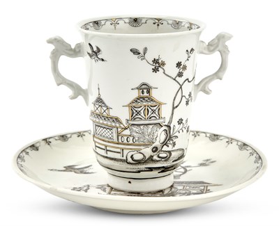 Lot 21 - Vienna (du Paquier) Porcelain Schwarzlot...