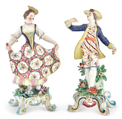 Lot 257 - Associated Pair of Bow Porcelain Figures of...