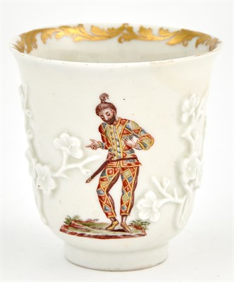 Lot 5 - Böttger White Porcelain Hausmalerei Commedia...