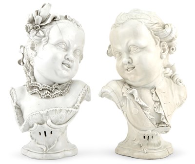 Lot 29 - Associated Pair of Nymphenburg White Porcelain...